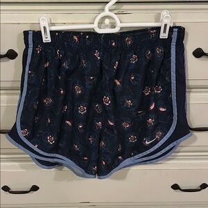 XL Nike Blue Floral Athletic Shorts